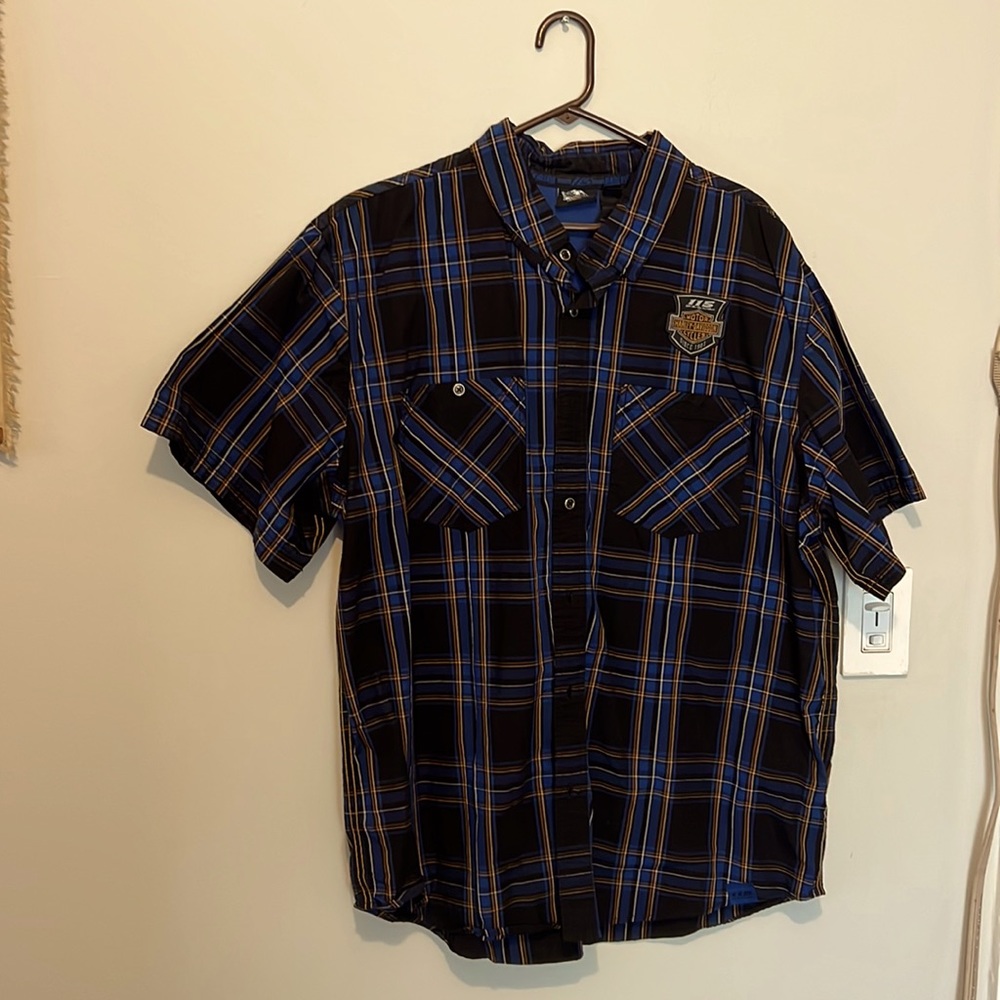Harley Davidson button short sleeve shirt 115 anniversary 2X